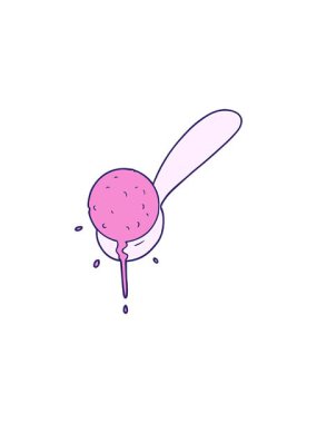 radioactive glowing animation of ice cream