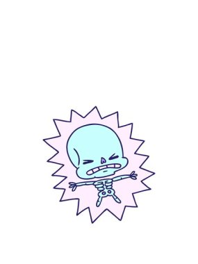 Korkunç bir iskeletin serbest çiziminin animasyonunu genişletiyorum.