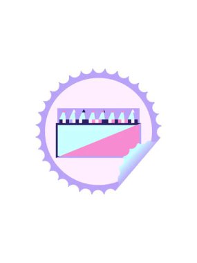 flashy sales animation of pack of coloring pencils graphic vector illustration round sticker stamp