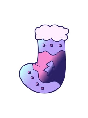 karikatür noel çorabının pixelize etkisi