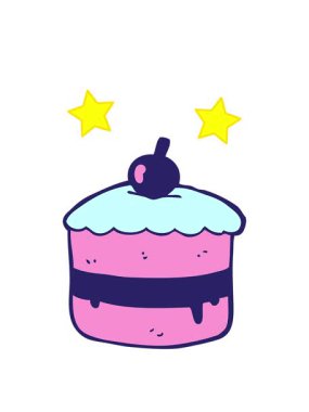 dönen yıldızlar pasta çizgi filminin animasyonu