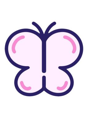 shaking motion animation of simple but cute butterfly illustration