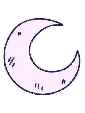 Ay Tebeşiri Çiziminin efekt animasyonunu renklendir