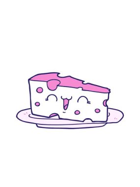 Tatlı çizgi film peynirinin hareketli animasyonu