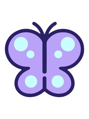 shaking motion animation of simple but cute illustrated butterfly