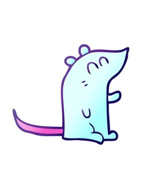 el yazması çizgi film faresinin hareketli animasyonu