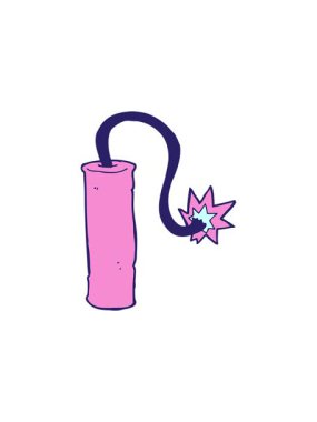 popping motion animation of cartoon dynamite