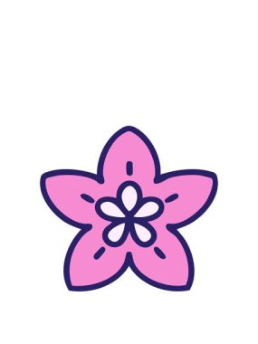 Japon tarzı tek bir çiçek tasarımının animasyonunu genişletiyor.