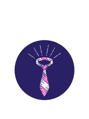 Dövme stili ofis kravatının canlandırmasını yükle ve süzül