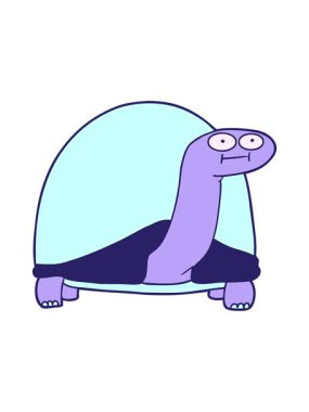 bob and pause animation of design of a tortoise