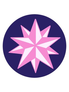 Bir yıldız çizgi filminin ikonik dövme şeklindeki hareketli animasyonu