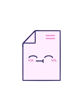 starburst effect animation of cute cartoon of sheet of paper