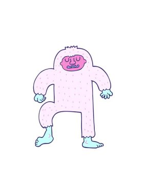 Çizgi film kocaayağın dönen hareketi