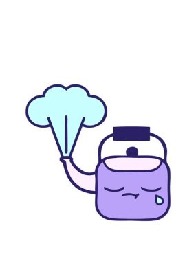 stretching up animation of cute cartoon of a steaming kettle