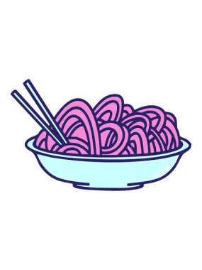 Kase tasarımında servis edilen udon eriştelerinin canlandırma efekti