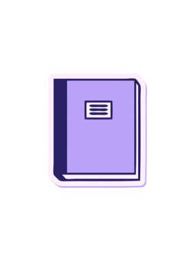 Sevimli bir çizgi film ders kitabının çıkartmasının radyoaktif parlayan animasyonu