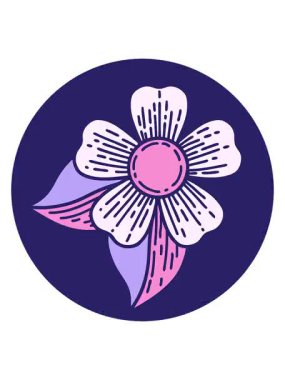 Bir çiçeğin karikatür tasarım elementinin canlandırma efektini göster