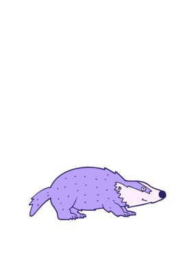 Çizgi film porsuğunun animasyonunu genişletiyor.