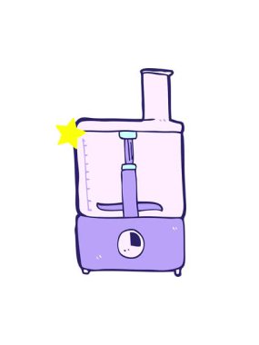 Parlayan yıldızlar çizgi film mikserinin animasyonunu etkiler