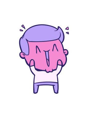 Heyecanlı adamın hareketlerini salla ve durdur