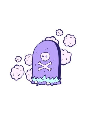 Karikatür mezarının dönen hareket animasyonu