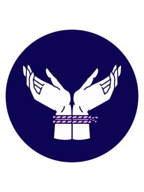 Bir çift bağlanmış elin neon ışık efekti animasyonu