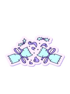 Garip bir el çizimi çizgi filmin hareketli animasyonu patlamış kraker.