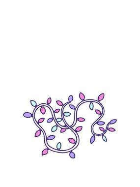 stretching up animation of hand drawn cartoon doodle of colourful lights