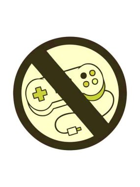 Oyun yok tabelasının sevimli çizgi filminin renk animasyonu değişiyor