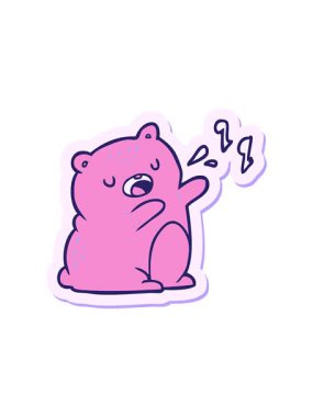 Şarkı söyleyen bir ayının çıkartmasını salla ve durdur.