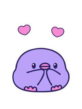 dönen kalpler yavru kuşun çizgi filminin animasyonu