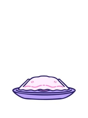 Brezilya usulü kızarmış pastel tatlı çiziminin animasyonunu genişletiyorum.