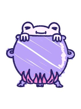 Kazan Kurbağa Tebeşiri Çiziminin titreşimli hareketi