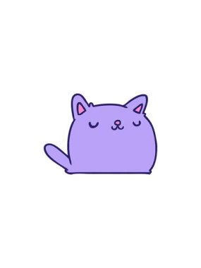 flashy sales animation of cartoon illustration of kawaii cat