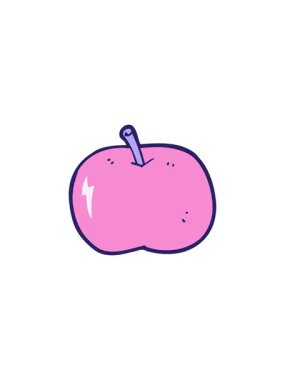 flashy sales animation of cartoon shiny apple