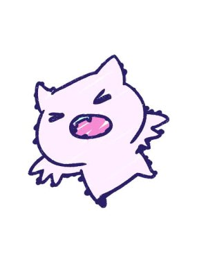 Sevimli Yarasa Tebeşiri Çiziminin hareketli animasyonu