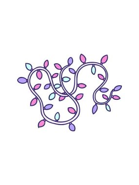 spinning motion animation of hand drawn cartoon doodle of colourful lights