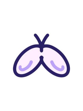 bir kelebeğin basit ve kalın tasarımının canlandırma efektini piksel yap