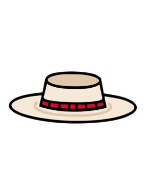 vibrating motion animation of brazilian hat with brim