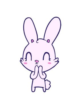 Tatlı tavşan çizgi filminin animasyonunu renklendir