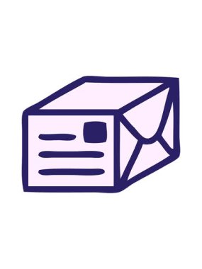 Sevimli kağıt paketinin basınçlı canlandırması