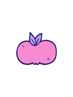 Çizgi film karalama elmasının satış animasyonu