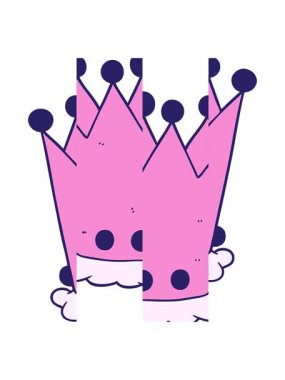 Çizgi film taçlarının bölünen hareketi