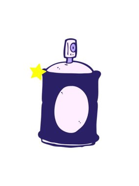 Parlayan yıldızlar bir sprey kutusunun animasyonunu etkiler.