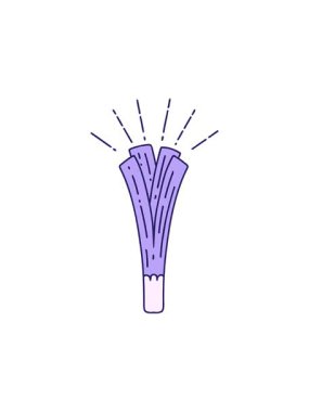 Geleneksel dövme stili pırasa resimlerinin radyoaktif parlayan animasyonu