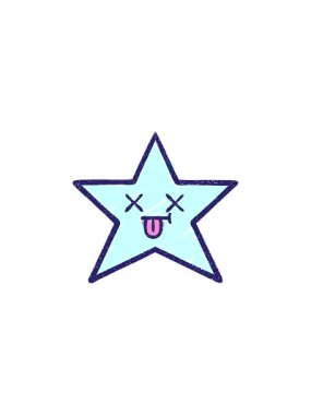 Ölü Yıldız Tebeşiri Çiziminin yıldız patlaması etkisi animasyonu