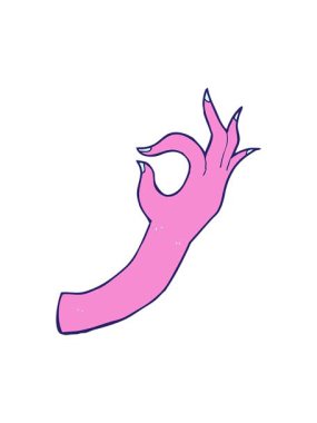 pressure popping animation of cartoon hand symbol