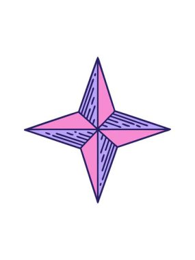 geleneksel dövme yıldızının animasyonunu bob ve duraklat