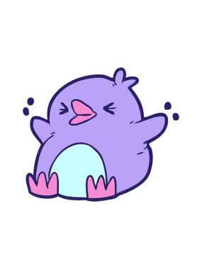 bir penguenin karikatürünün efekt animasyonunu göster