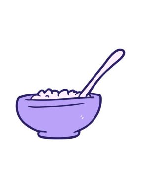 Bir kase pirincin animasyonunu çalıştır.